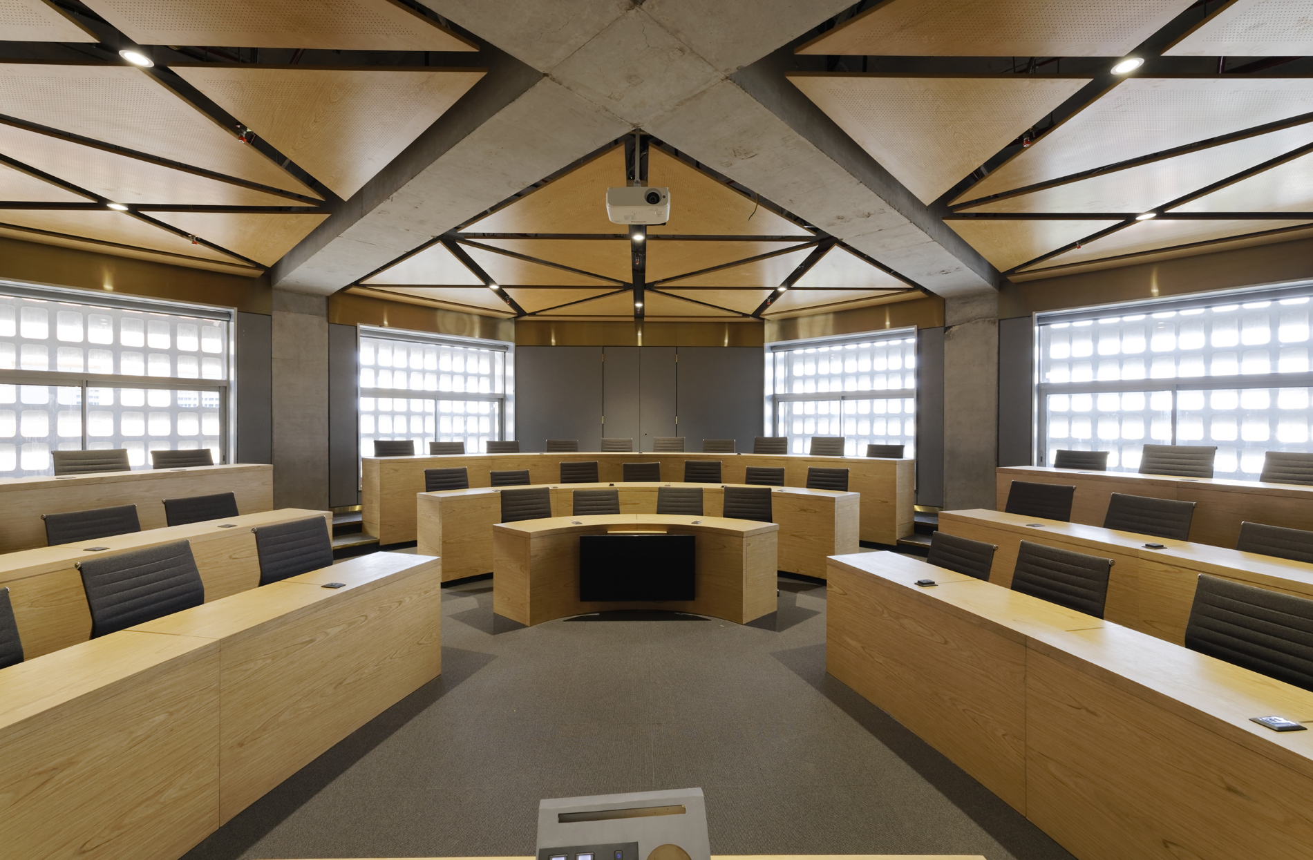 D Y Patil Centre of Excellence_Classroom Triangular Ceiling_2